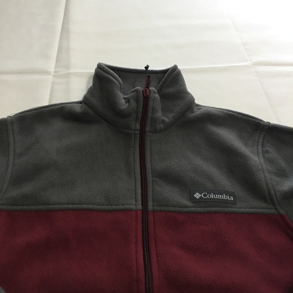 Columbia Steens Mountain Full Zip 2.0 Jacket Mens Small Maroon Gray NWT $65.00 - Picture 3 of 8